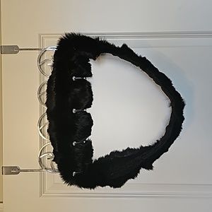 Rabbit fur infinity scarf